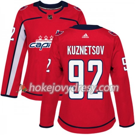 Dámské Hokejový Dres Washington Capitals Evgeny Kuznetsov 92 Červená 2017-2018 Adidas Authentic
